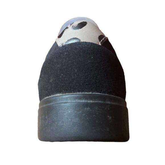 Adidas Sleek Triple Black Sneakers Leopard Accent Womens Comfort US 6.5 - Picture 7 of 12